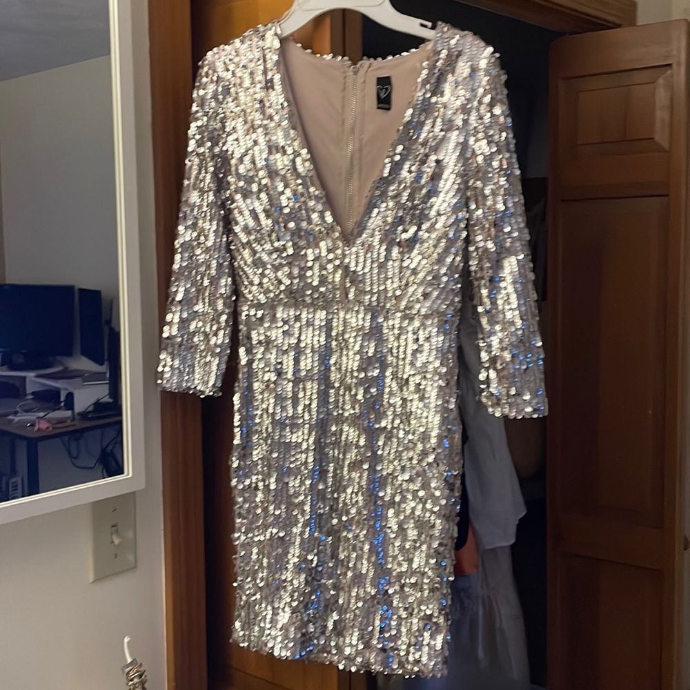Sequin Silver Dress
